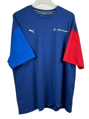 Puma x BMW Motorsport Color Block T-Shirt Men's Size XL NWT